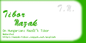 tibor mazak business card